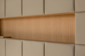 empty shelf for exhibit in the room