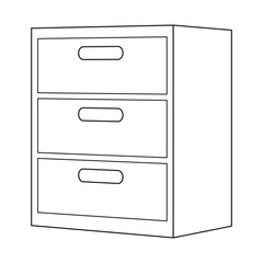 cabinet line vector illustration