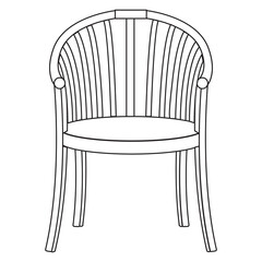 chair line vector illustration