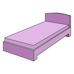 spring bed vector illustration