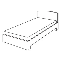 spring bed line vector illustration