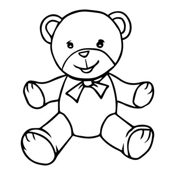 recommend clip art: doll line vector illustration