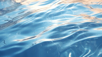 The shimmering and reflective surface of a serene body of water