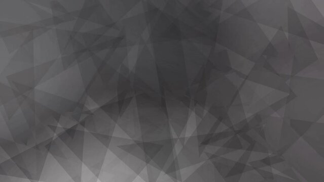 black color abstract footage background with triangle shapes animate clip.