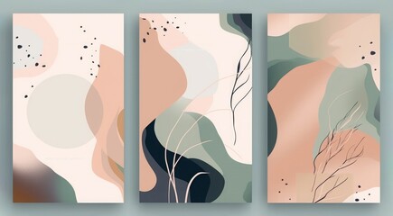 Abstract trendy universal artistic background templates. Good for cover, invitation, banner, placard, brochure, poster, card, flyer and other, Generative AI