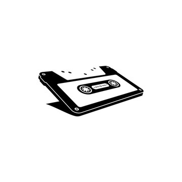 cassette tape vector design on white background