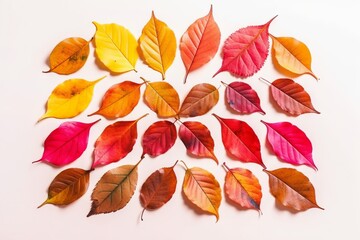 A colorful autumn leaf mandala