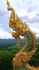 Fototapeta na wymiar Head of Naga at Thai temple