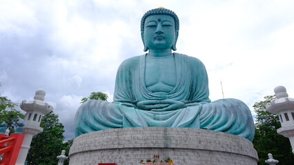 Daibutsu big buddha statue in Wat Phra That Doi Phra Chan temple, Lampang Thailand.