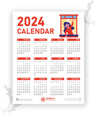 2024 Calendar Template.