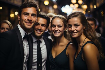 Obraz premium Charity Gala Event With Guests Dressed, Generative AI 