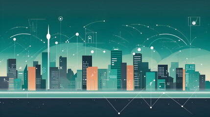 Smart City, Cityscape, Futuristic Cityscape, Generative AI