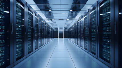 Data Center with Servers - Generative AI