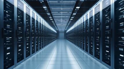 Data Center with Servers - Generative AI