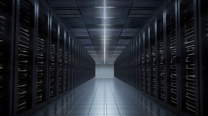 Data Center with Servers - Generative AI