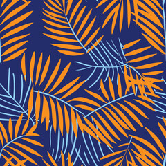 Fototapeta na wymiar Seamless Colorful Tropical Leaf Pattern. Seamless pattern of Tropical Leaf in colorful style. Add color to your digital project with our pattern!