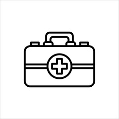 first aid box icon. isolated on white background