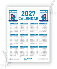 2027 Calendar Template.