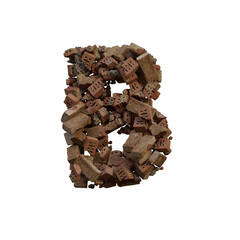 Old & Broken Bricks 3D Alphabet or Lettering