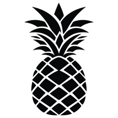 Pineapple symbol icon flat vector