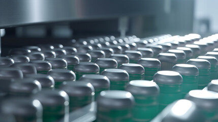 Fototapeta premium Manufacturing Tablets and Capsules: A Close-Up Look at the Process