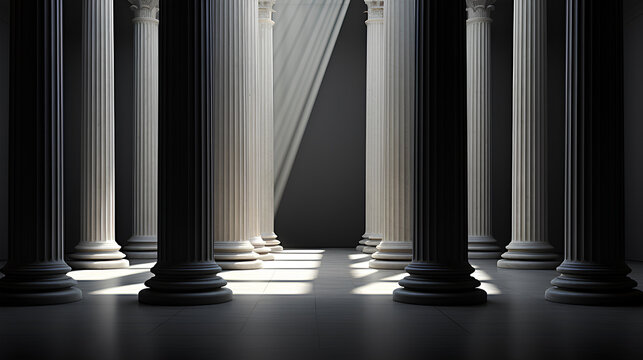  classic columns in grey color