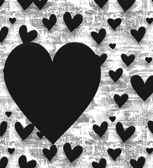 Multiple hearts background