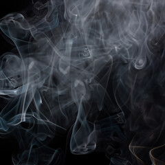 Obraz premium Black smoky gas cloud