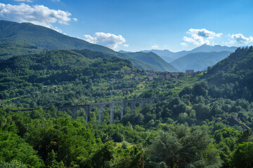 Fototapeta premium Mountain landscape near Camporgiano, Garfagnana, Italy