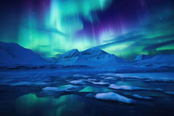 Fototapeta premium A Spectral Symphony: Northern Lights Dance