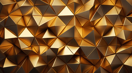 abstract golden polygonal background.