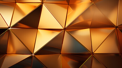 abstract golden polygon background. 