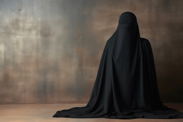 Mysterious Arabian Woman in Traditional Attire