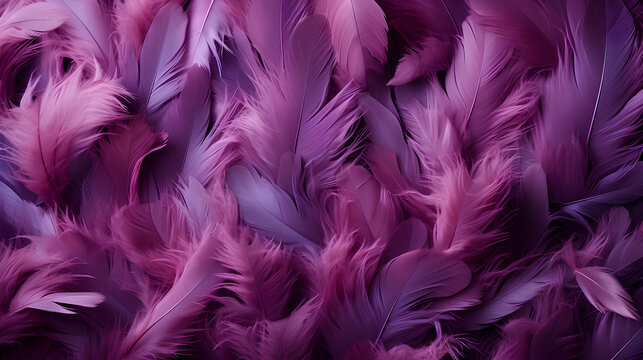 abstract background of purple feathers. 