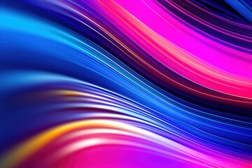 Obraz premium abstract futuristic background with pink blue glowing neon moving high speed wave lines and bokeh lights. Data transfer concept Fantastic wallpaper,