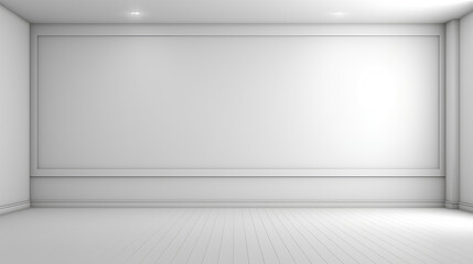 empty modern white room interior 