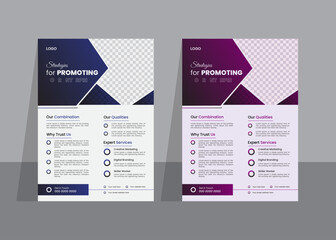 Corporate Modern Business flyer template Geometric shape vector design used for Business Presentation, Marketing.