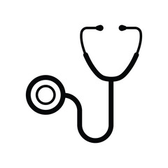 Stethoscope Icon Vector Illustration, Medical Doctor Logo, Stethosecope Illustration Isolated On White  Background, Graphic Design Element, Stethoscope Symbol