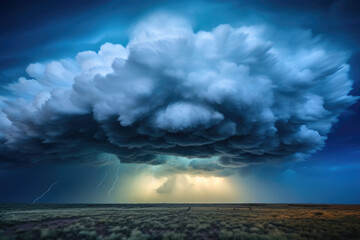 Naklejka na ściany i meble Tempestuous Beauty: Thunderstorm Horizon
