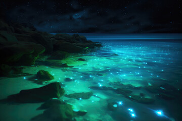 Midnight Elegance: Plankton's Radiant Display