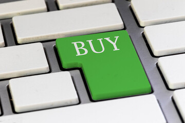 Green Buy Button on a keyboard
