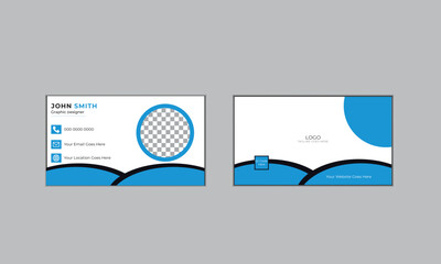 Clean and creative modern corporate business card simple layout visiting card for marketing.