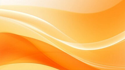 Abstract orange background with a dynamic wave. Minimalist orange and white banner with flowing wave