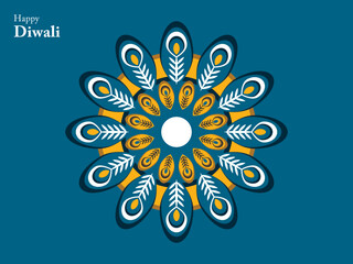 happy diwali hindu traditional ornament lamp festival india element mandala chinese buddha ethnic