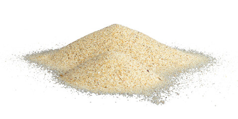 pile of beach sand isolated