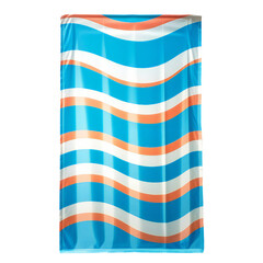 Beach towel with waves isolated on transparent