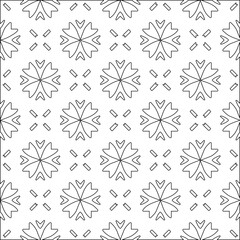 Vector pattern with symmetrical elements . Modern stylish abstract texture. Repeating geometric tiles from striped elements.Black and white pattern.