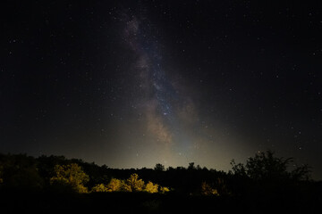 Fototapeta na wymiar Milky way in a summer night