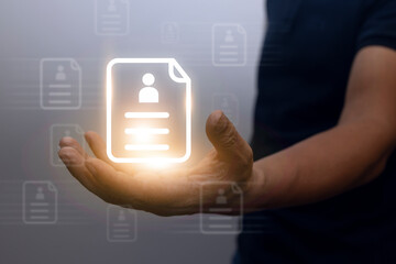 Human resource management, recruiting, hiring, hiring people, concepts, human resources job applicant selection The process of selecting people to participate in the event HR Leadership Recruitment