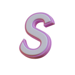 Naklejka premium Romantic & Wedding 3D Alphabet or Lettering